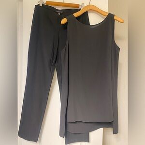 Eileen Fisher System washable Slim ankle pants/top set sz S